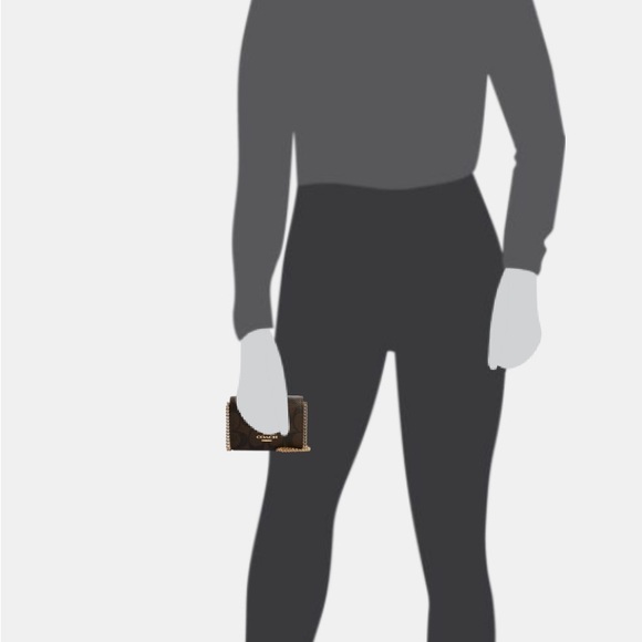 Coach Mini Wallet with Gold sling - Picture 7 of 8